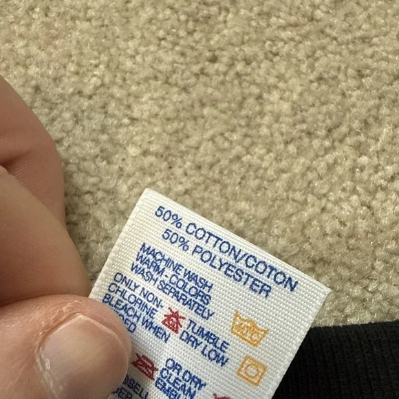 Vtg 90s Men's 2XL Jerzees Black Crewneck Sweatshirt Deadstock Blank NWTs USA - Picture 4 of 8